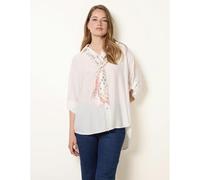 Blue Vanilla Scarf Viscose Crinkle Shirt - One Size - White