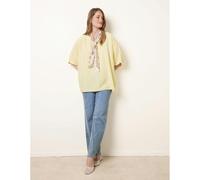 Blue Vanilla Scarf Viscose Top - One Size - Light Yellow