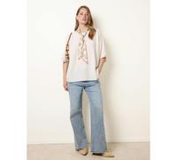 Blue Vanilla Scarf Viscose Top - One Size - Stone