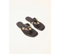 Blue Vanilla Sea Life Embellished Flip Flops - UK 5 - Black