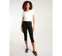 Blue Vanilla Women's Black Seam Detail Crop Trousers With Cargo Pocket | Size: 14 Blue Vanilla Black 14