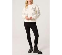 Blue Vanilla Sequin Bow Jumper - M-L - Ivory