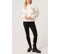 Blue Vanilla Sequin Bow Jumper - S-M - Ivory
