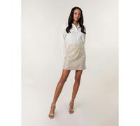 Blue Vanilla Sequin Mini Skirt - Champagne - L
