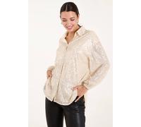 Blue Vanilla Sequin Shirt In Gold Gold