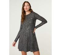 Blue Vanilla Sequin Swing Dress - Black - UK 10-12