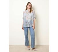 Blue Vanilla Sheer Floral Shirt - One Size - Blue