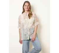 Blue Vanilla Sheer Floral Shirt - One Size - White