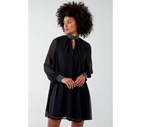 Blue Vanilla Shift Diamante Collar Midi Dress In Black Black S