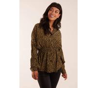 Blue Vanilla Women's Shirred Batwing Shirt in Khaki | Size: Small Blue Vanilla Khaki S