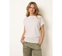 Blue Vanilla Short Sleeve Texture Knit Top - M-L - Ivory