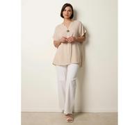 Blue Vanilla Short-Sleeve Tunic Top - S-M - Stone