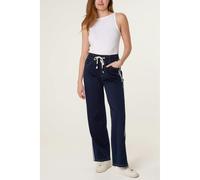 Blue Vanilla Side Stripe Jeans With Drawstring - S - Navy