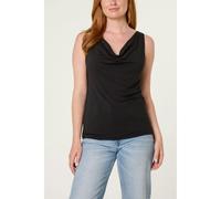Blue Vanilla Sleeveless Cowl Neck Viscose Jersey Top - One Size - Black