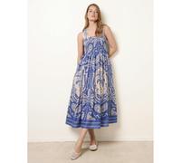 Blue Vanilla Sleeveless Shirred Dress - M-L - Blue
