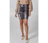 Blue Vanilla Snake Skin Faux Leather Skirt Multi 8