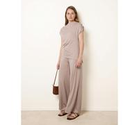 Blue Vanilla Soft Jersey Asymmetric Hem Set - M-L - Light Brown