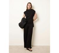 Blue Vanilla Soft Jersey Asymmetric Hem Set - S-M - Black