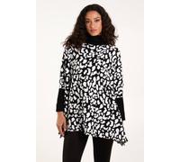 Blue Vanilla Spot Roll Neck Jumper In Black Black One Size