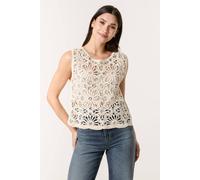 Blue Vanilla Women's Stone Crochet Top With Sequins | Size: S/M Blue Vanilla Stone S/M