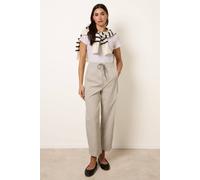 Blue Vanilla Elastic Waist Drawstring Trousers - XL - Stone