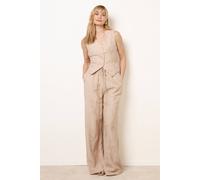 Blue Vanilla Embroidered Pattern Co-Ord Set - XL - Stone