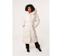 Blue Vanilla Stone Long Puffer Faux Fur Hooded Coat Stone S
