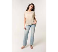 Blue Vanilla Women's Stone Shell Trim Oversized Top | Size: Medium/Large Blue Vanilla Stone M/L
