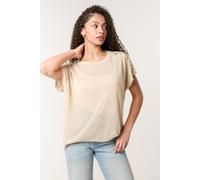 Blue Vanilla Women's Stone Shell Trim Oversized Top | Size: S/M Blue Vanilla Stone S/M