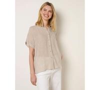 Blue Vanilla Stripe Button Front Shirt - M - Taupe