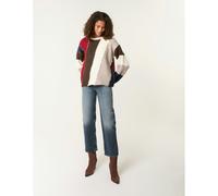 Blue Vanilla Stripe Sequin Detail Jumper - M-L - Brown