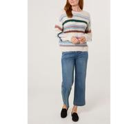 Blue Vanilla Striped Long Sleeve Jumper - M-L - Ivory