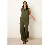 Blue Vanilla Studded Detailed Balloon Trouser Set - S-M - Khaki