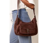 Blue Vanilla Suedette Adjustable Shoulder Bag In Brown Brown One Size