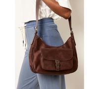 Blue Vanilla Women's Suedette Adjustable Shoulder Bag in Brown Blue Vanilla Brown One Size