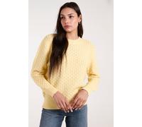 Blue Vanilla Textured Knit Jumper In Lemon Lemon
