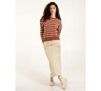 Blue Vanilla Textured Stripe Jumper - M-L - Brown