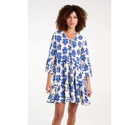 Blue Vanilla Women's Tie Front Smock Dress in Blue | Size: Small Blue Vanilla Blue S