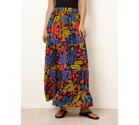 Blue Vanilla Women's Black Tiered Bright Maxi Skirt | Size: Medium/Large Blue Vanilla Black M/L
