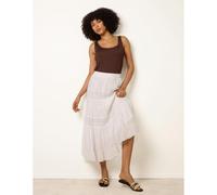Blue Vanilla White Tiered Maxi Skirt White