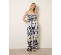Blue Vanilla Tribal Print Jumpsuit - M-L - Navy
