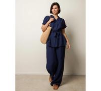 Blue Vanilla Two Piece Belted Co-Ord Set - L - Navy
