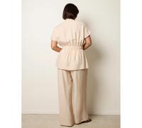 Blue Vanilla Two Piece Belted Co-Ord Set - M - Beige