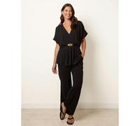 Blue Vanilla Two Piece Buckle Trouser Set - S-M - Black