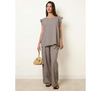Blue Vanilla Two Piece Gingham Set - S-M - Brown