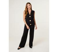 Blue Vanilla Two-Piece Set With Gold Button Details - UK 18-20 - Black