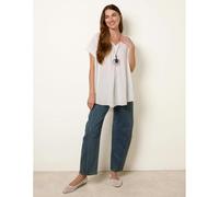 Blue Vanilla Women's Ivory V Crossover Top Blue Vanilla Ivory One Size