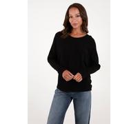 Blue Vanilla V Neck Ribbed Jumper In Black Black One Size