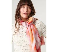Blue Vanilla Watercolour Scarf In Red Red One Size