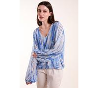Blue Vanilla Watercolour V Neck Top Blue S/M